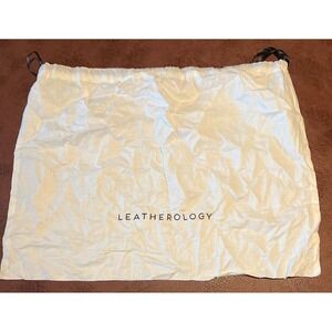 LEATHEROLOGY Dust Bag Pouch White Drawstring Storage Protector Accessory